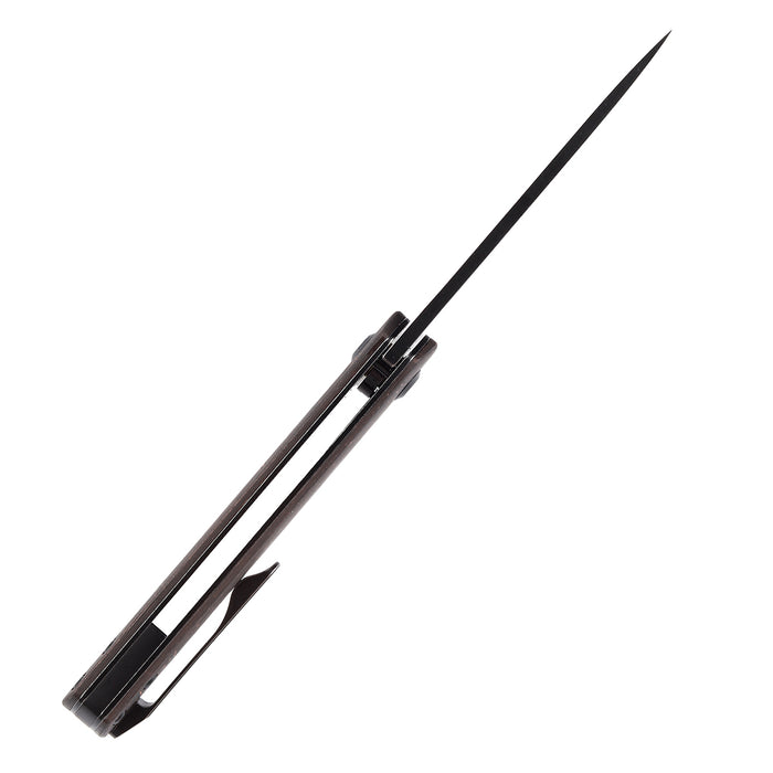 KANSEPT Foosa Slip Joint/Flipper Knife Copper Carbon Fiber Handle (3.06"CPM S35VN Blade) Rolf Helbig Design-K2020T3