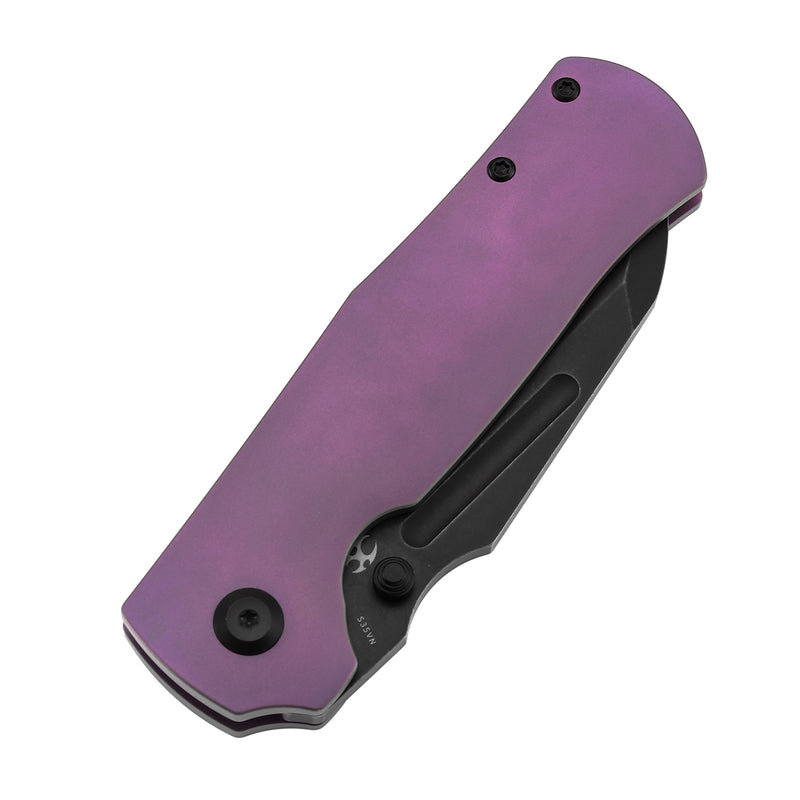 KANSEPT Dreadnaught Thumb Stubs Purple Anodized Titanium Handle (3.49''CPM S35VN Blade ) Daniel Sparhawk Design -K1082A4