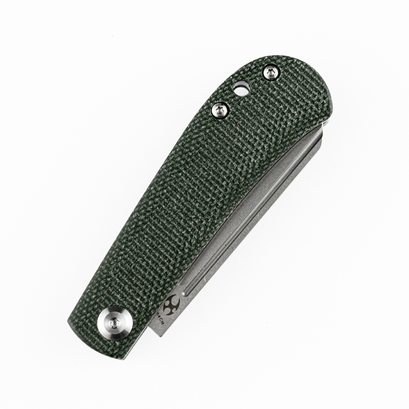 KANSEPT Bevy Slip Joint Knife Green Micarta Handle (2.9'' 154CM Blade)Nick Swan Design-T2026F2