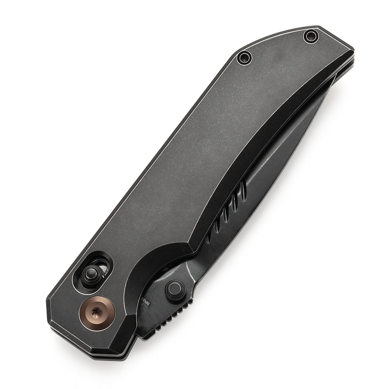 KANSEPT Eaglestrike Crossbar Lock Knife Blackwash Titanium Handle(3.73'' CPM S35VN Blade) James Lowe Design-K1095V2