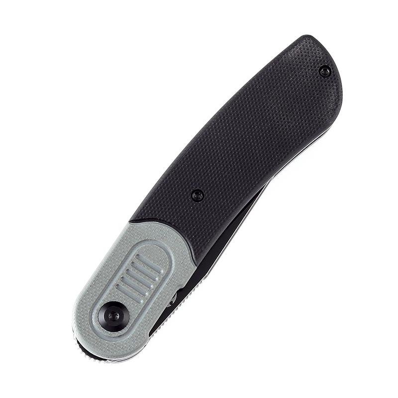 Reverie T2025B1 Black Stonewashed 154CM Blade Gray and Black G10 Handle Design by Justin Lundquist