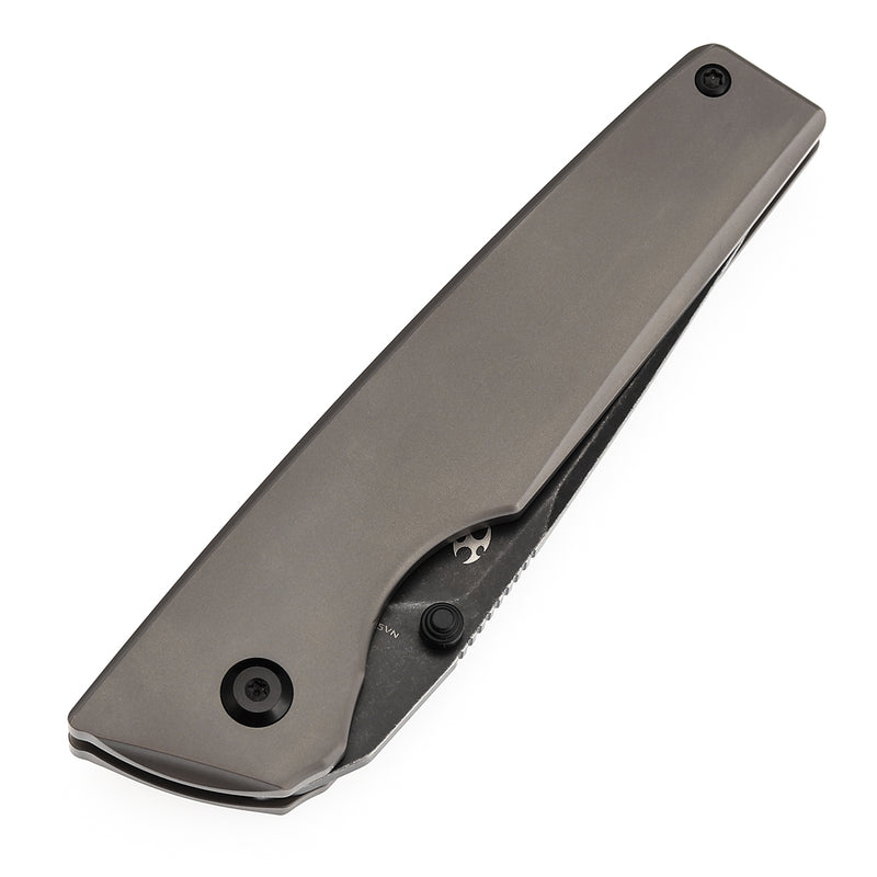 KANSEPT Chimera Thumb Stub Bronze Anodized Titanium Handle (3.15" CPM S35VN Blade) with Matsey Design-K1096A1