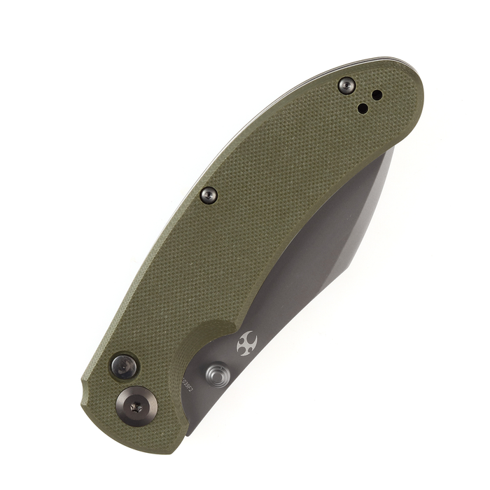 KANSEPT On Pending-Nesstreet Thumb Hole Knife  Olive Green G10 Handle (3.58''154CM Blade) Karambit Maker-T1039F2