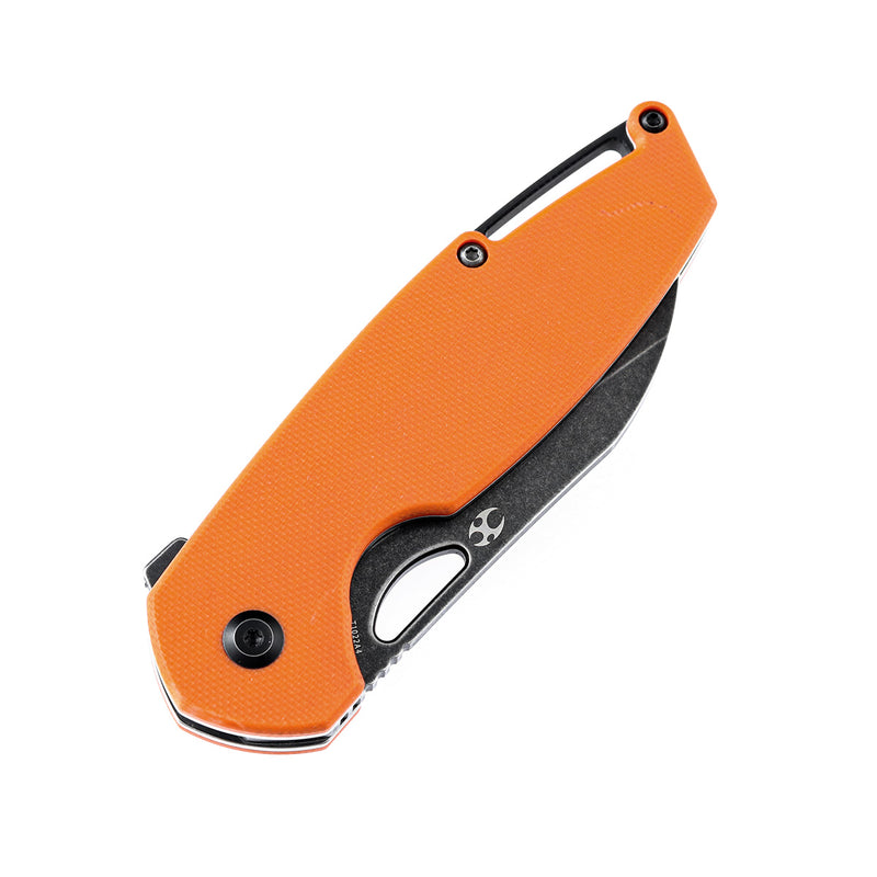 KANSEPT Model 6 Flipper/Thumb Hole Knife Orange G10 Handle (3.1'' 154CM Blade) -T1022A4
