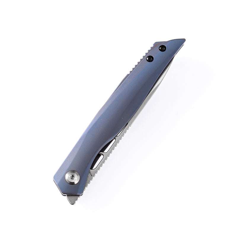 lucky Star K1013A2  CPM-S35VN  BladeBlue Anodized Titanium Handle with MaxTkachuk Design