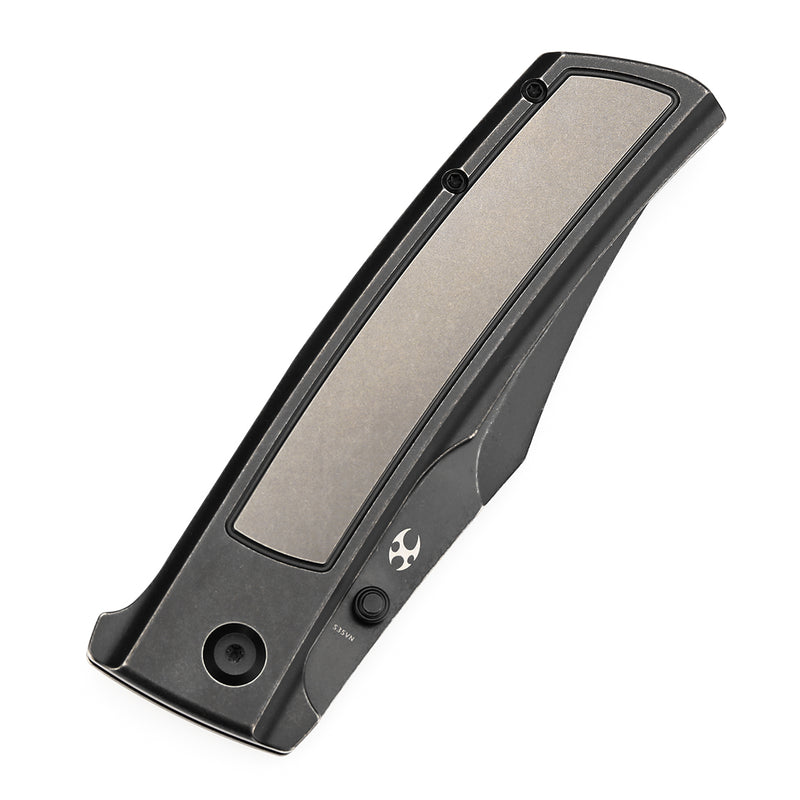 KANSEPT Bison Thumb Stub Blackwash Titanium Handle 4.25" CPM S35VN Blade) with Ray Laconico Knives Design-K1108B1
