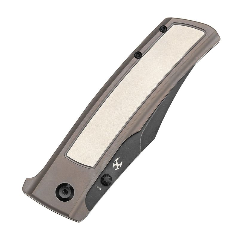 KANSEPT Bison Thumb Stub Bronze Anodized Titanium  Handle 4.25" CPM S35VN Blade) with Ray Laconico Knives Design-K1108B3