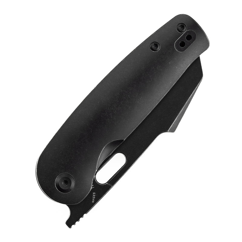 KANSEPT Orlok Thumb Hole Blackwash Titanium (3.03" CPM S35VN) Terry Cour II Design- K2111A1