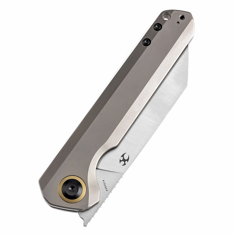 KANSEPT Bulldozer Front Filpper Bronze Anodized Titanium Handle (3.56" CPM-20CV Blade) Kim Ning Design-K1028A4