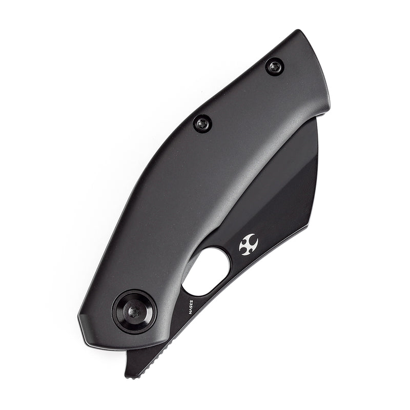 KANSEPT Osprey Thumb Hole Knife Black Titanium Handle (2.23'' CPM-S35VN Blade) Johnathan Shaw Design - K2087A3