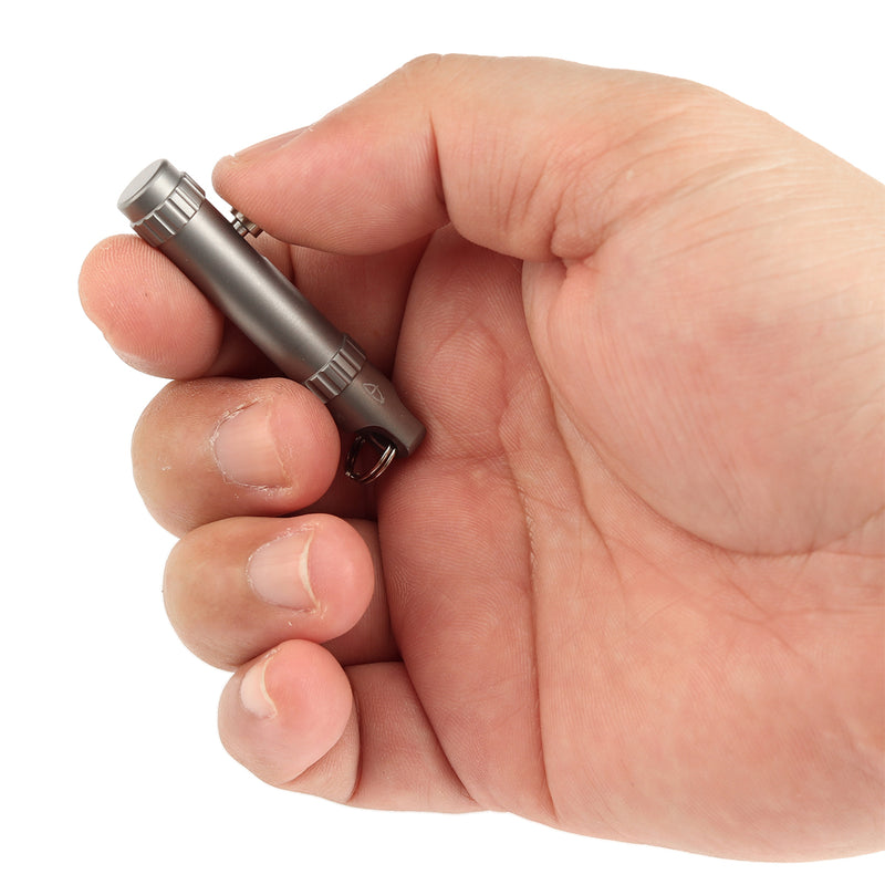 Kansept EDC Bolt Fidget G013A1 Plain Titianium with Bolt Mechanism for Stress Relieving with Key Chain for Lanyard Hole-Kevin Passon Designed