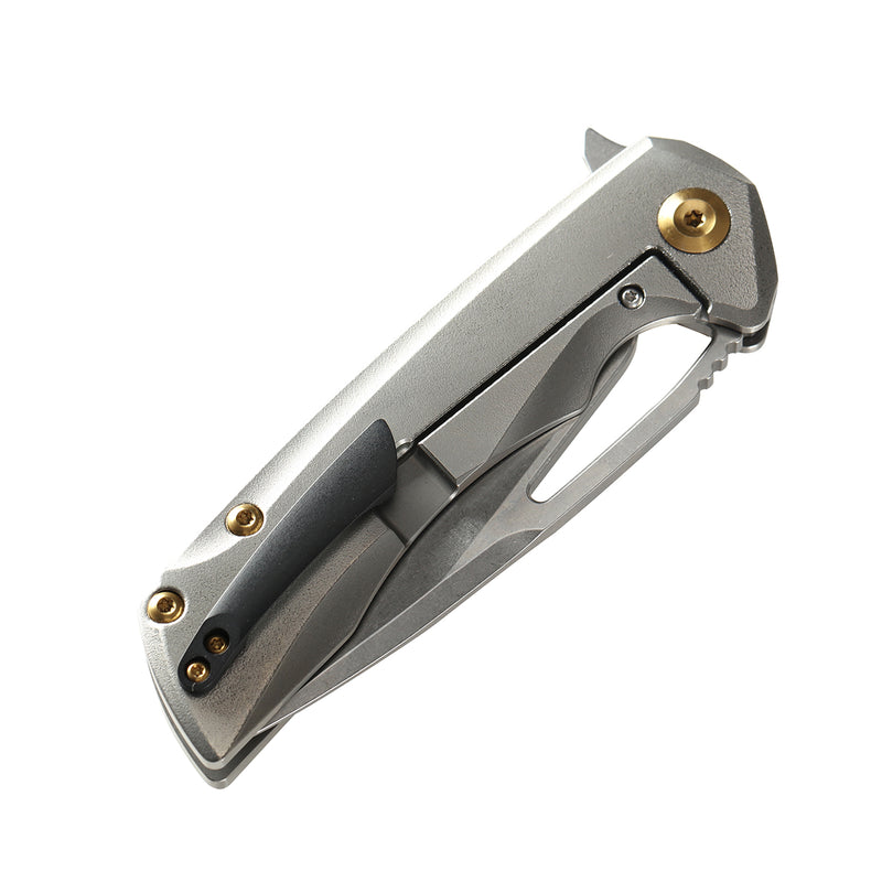 KANSEPT KRYO Thumb Hole Titanium Handle (3.58" CPM S35VN Blade) Kim Ning Design-K1001A1