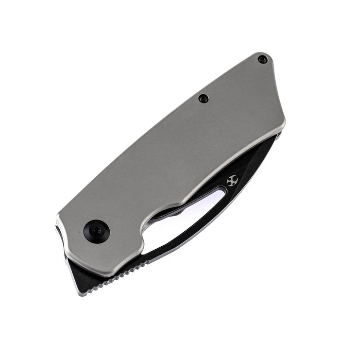 Kansept Goblin XL Thumb Hole Knife Titanium Handle ( 3.50''CPM-S35VN Blade) Marshall Noble Design-K1016A1