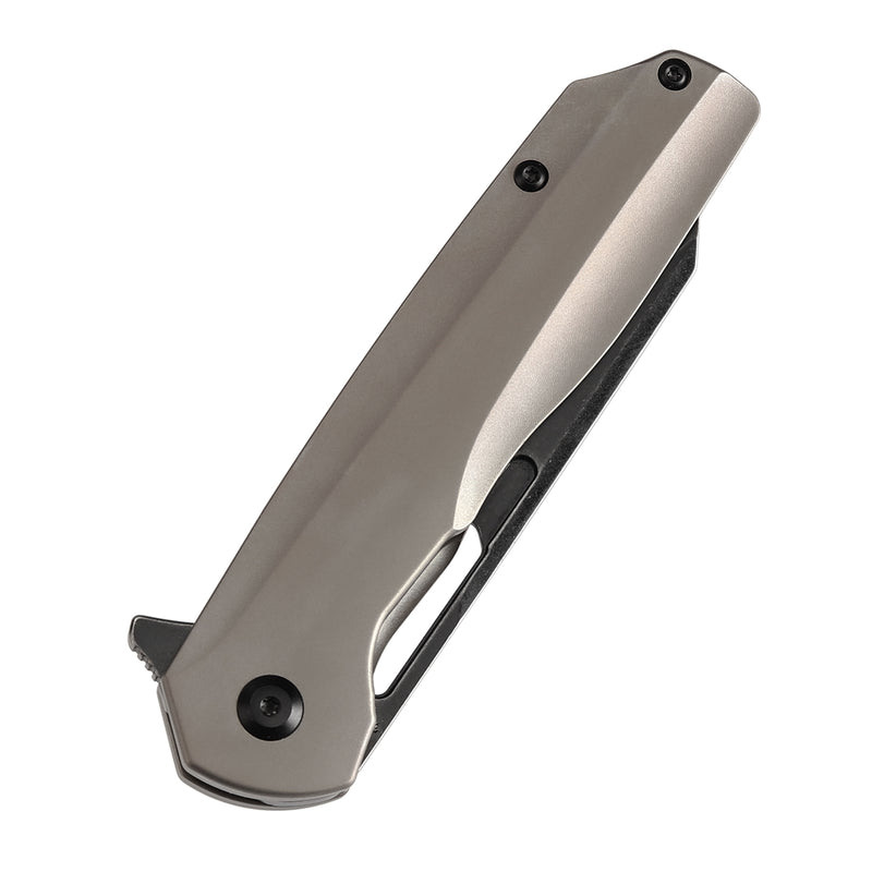 KANSEPT Shard Thumb Hole Bronze Anodized Titanium Handle (3.46" CPM-S35VN Blade) Kim Ning Design- K1006C22