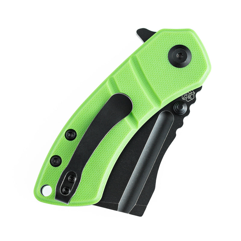 KANSEPT Korvid M Thumb Studs/Flipper Knife Grass Green G10 Handle (2.45'‘ Black 154CM Blade ) Koch Tools Design-T2030A8