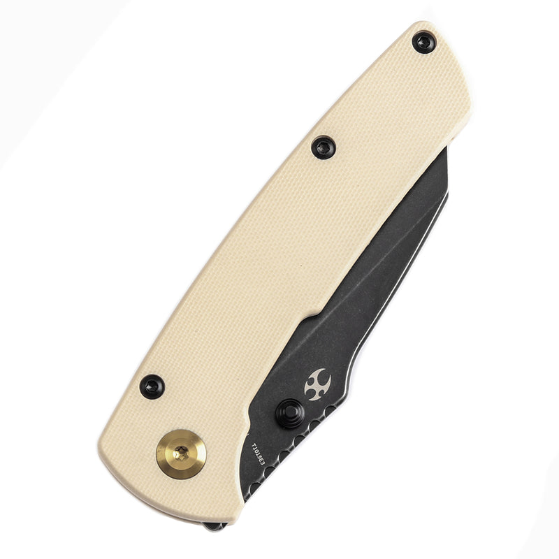 KANSEPT Main Street Thumb Stubs White G10 Handle (3.36'' 154CM Blade) Dirk Pinkerton Design-T1015E3