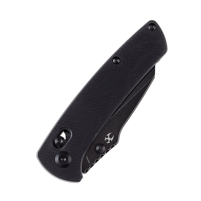 KANSEPT Main Street Thumb Studs/Crossbar Lock Knife Black G10 Handle (3.36''154CM Blade) Dirk Pinkerton Design-T1015V1