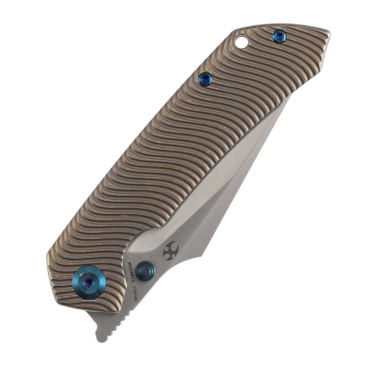 Kansept Fenrir | Frame Lock | Bronze Anodized Titanium with Micro Mill ...