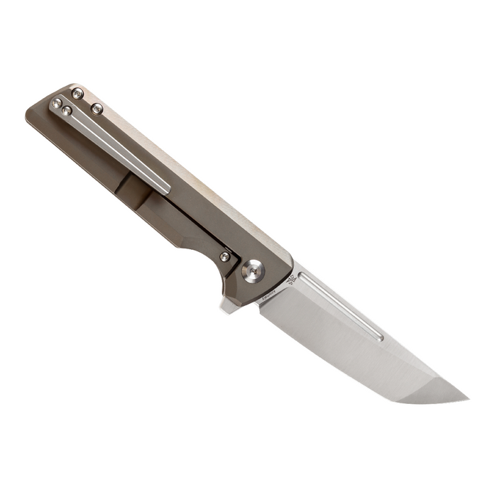 KANSEPT Anomaly Flipper Knife Bronze Anodized Titanium Handle (3.14''CPM-S35VN Blade) Dirk Pinkerton-K2038T1