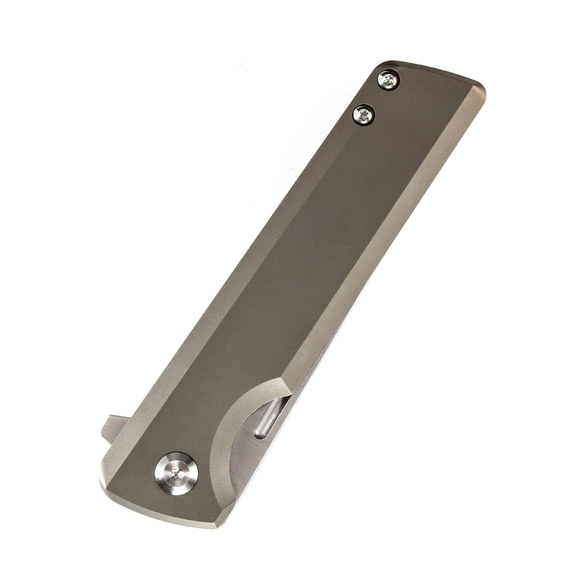 KANSEPT Anomaly Flipper Knife Bronze Anodized Titanium Handle (3.14''CPM-S35VN Blade) Dirk Pinkerton-K2038T1