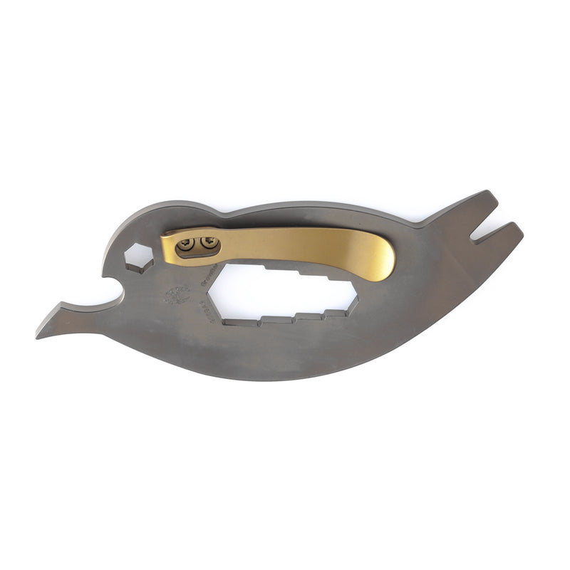 Kansept EDC Tool CrowBar G009A3 Bronze Anodized Titanium Multifunctional EDC Tool for Everyday Carry Designed by Rolf Helbig