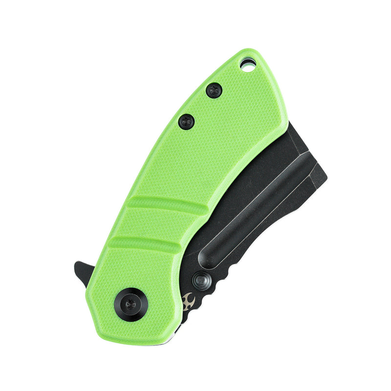 KANSEPT Korvid M Thumb Studs/Flipper Knife Grass Green G10 Handle (2.45'‘ Black 154CM Blade ) Koch Tools Design-T2030A8