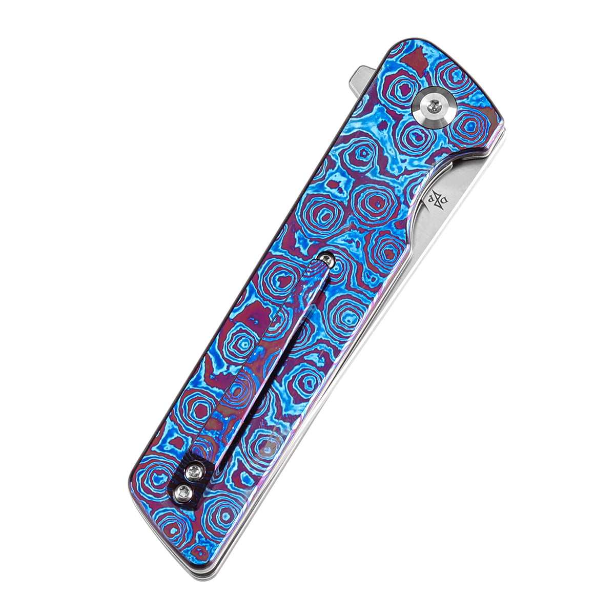 KANSEPT Anomaly Flipper Knife Timascus Handle with Timascus Clip(3.14 ...