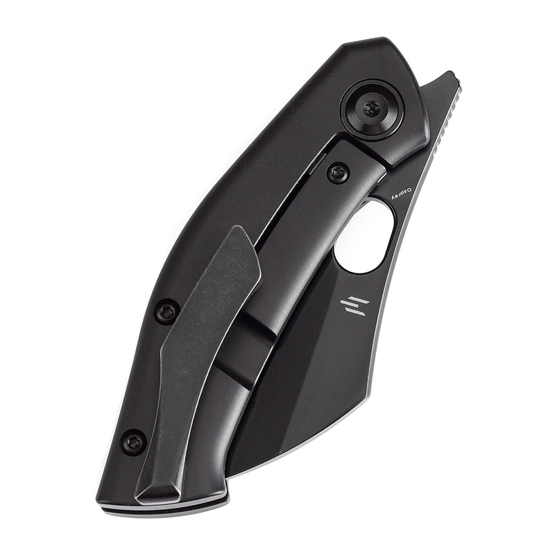 KANSEPT Osprey Thumb Hole Knife Black Titanium Handle (2.23'' CPM-S35VN Blade) Johnathan Shaw Design - K2087A3