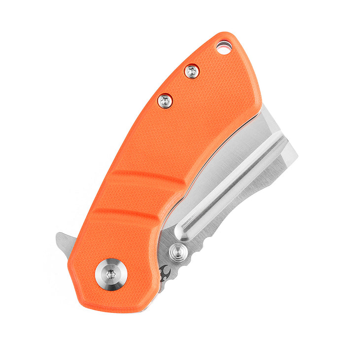 KANSEPT Korvid M Thumb Studs/Flipper Knife Orange G10 Handle (2.45'‘ 154CM Blade ) Koch Tools Design-T2030A6