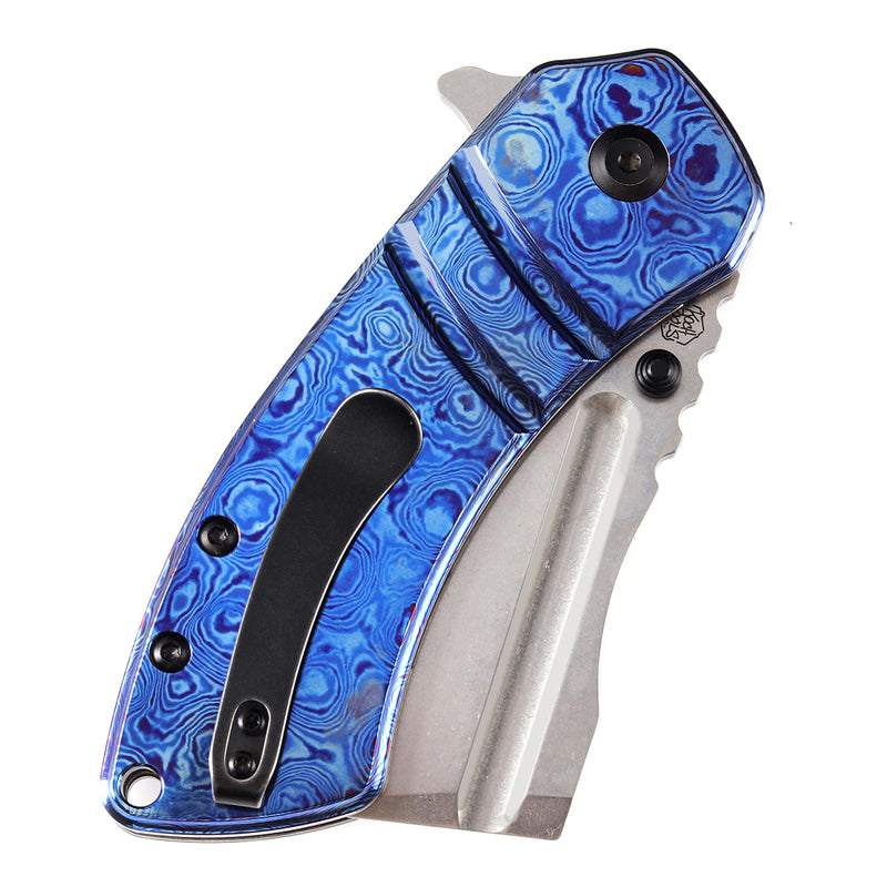 KANSEPT M+ Korvid Thumb Studs/Flipper Knife Timascus Handle (3.07'‘ CPM S35VN Blade ) Koch Tools Design-K2030C1U
