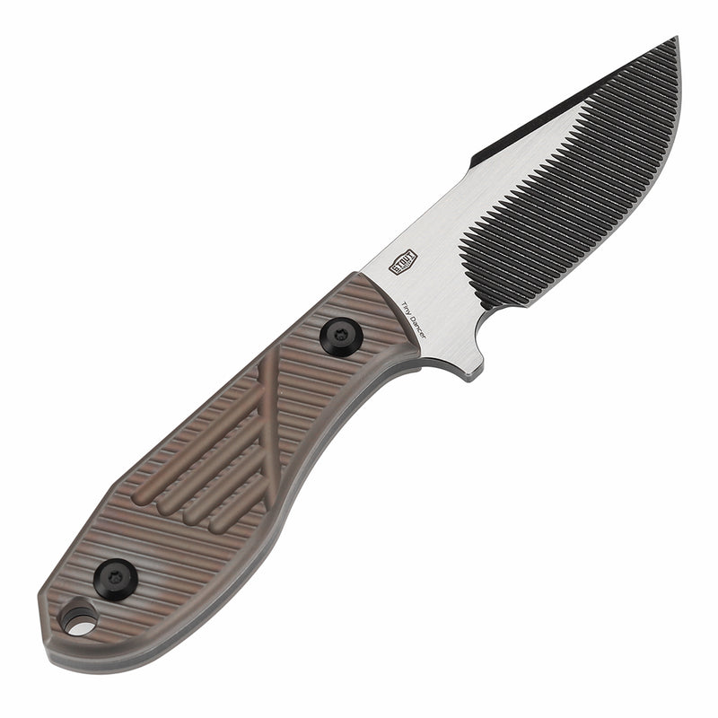 KANSEPT Fixed Blade Tiny Dancer Bronze Anodized Titanium with CNC Milling Handle (3.17" CPM S35VN with CNC Milling Blade) with JB Stout Design Design-K014A2
