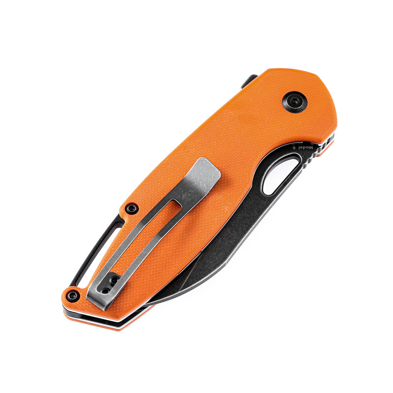 KANSEPT Model 6 Flipper/Thumb Hole Knife Orange G10 Handle (3.1'' 154CM Blade) -T1022A4