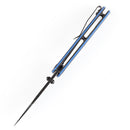 KANSEPT Nesstreet Thumb Hole Knife Black & Blue G10 Handle (3.58''154CM Blade) Karambit Maker-T1039A4