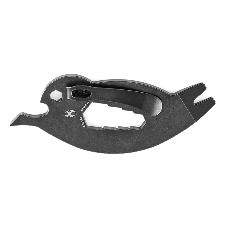 Kansept EDC Tool CrowBar G009A1 Blackwash Titanium Multifunctional EDC Tool for Everyday Carry Designed by Rolf Helbig
