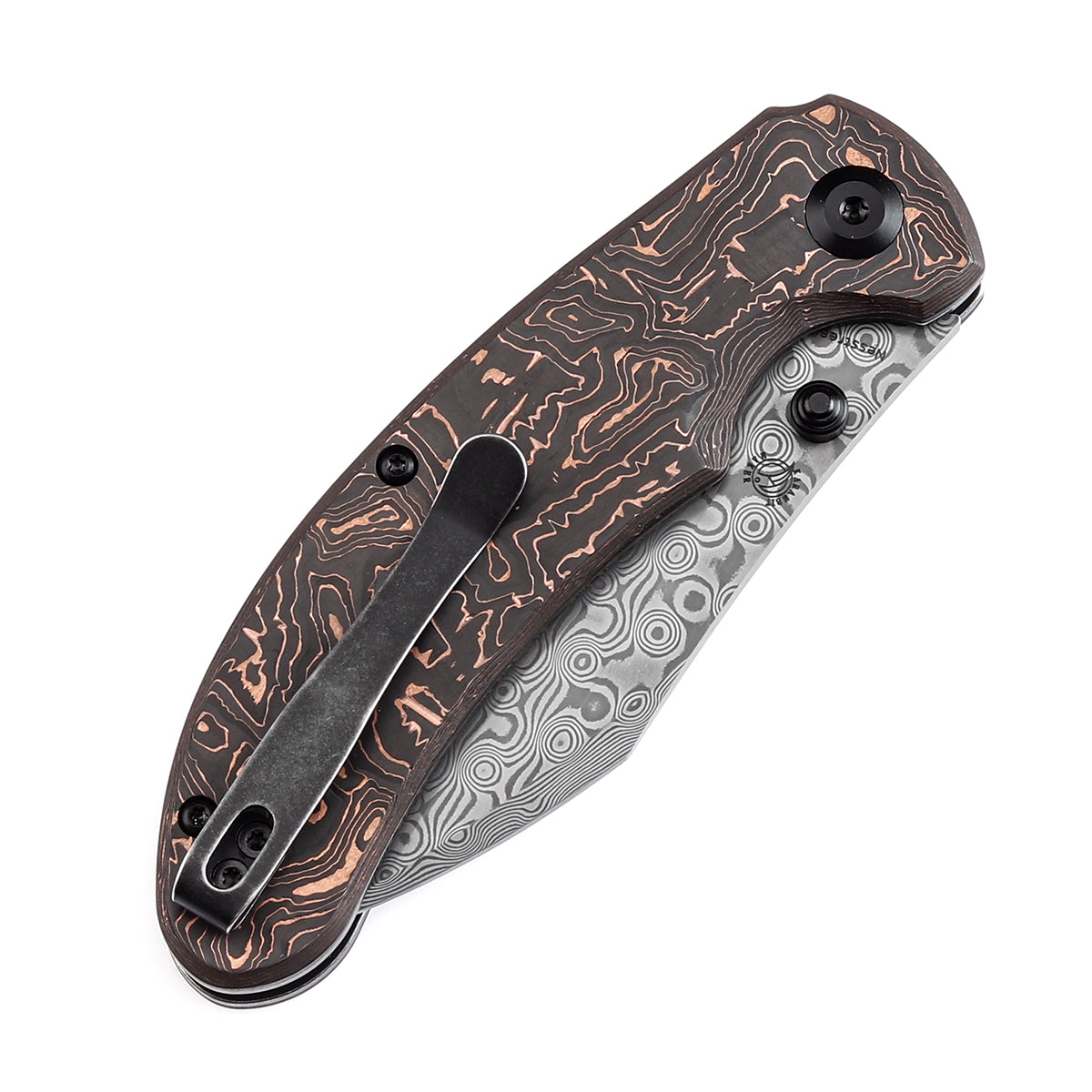 KANSEPT Nesstreet Button Lock Copper Carbon Fiber Handle(3.58