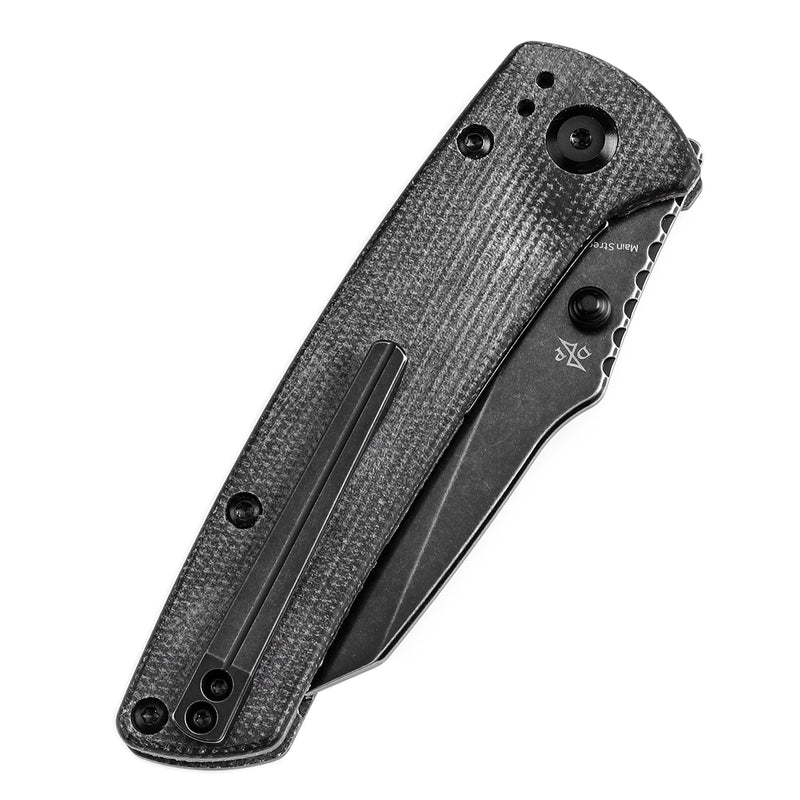 KANSEPT Main Street Thumb Stubs Black Micarta Handle (3.36'' 154CM Blade) Dirk Pinkerton Design-T1015E4