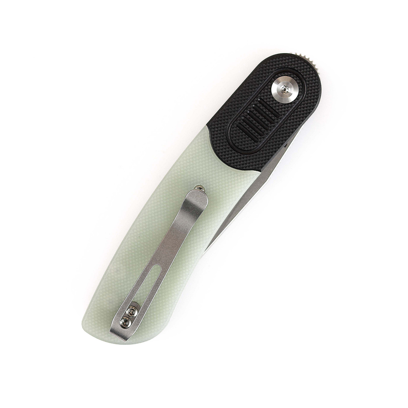 Reverie T2025B4 Stonewashed 154CM Blade Black and Jade G10 Handle Design by Justin Lundquist