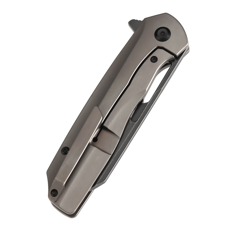 KANSEPT Shard Thumb Hole Bronze Anodized Titanium Handle (3.46" CPM-S35VN Blade) Kim Ning Design- K1006C22