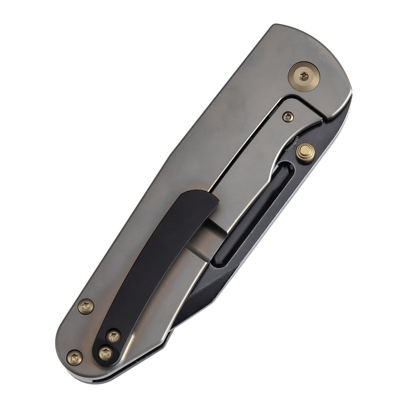 KANSEPT Superhawk Thumb Stub Knife Titanium & Shred Carbon FiberHandle(3.89''CPM S35VN Blade) Warhawk Knives Design-K1084B2