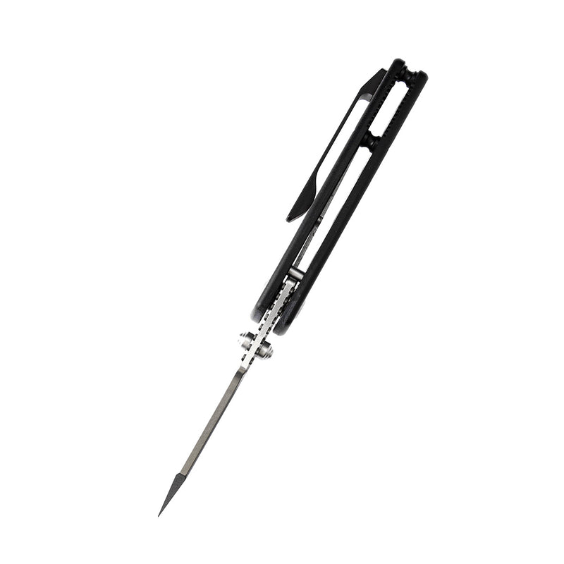 KANSEPT Little Main Street Thumb Studs Knife G10 with Snowflake Print Handle (2.26'' 154CM Blade) Dirk Pinkerton Design -T2015AC