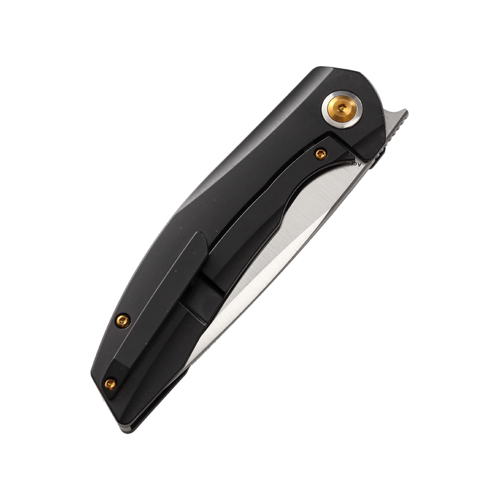 KANSEPT Accipiter Flipper Knife Copper+ Titanium Handle (3.5'' CPM-S35VN Blade)Kim Ning Design -K1007A3