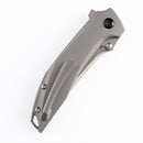 KANSEPT Baku Flipper/Thumb Hole Knife Titanium + Brown Micarta  Handle (3.2'' CPM-S35VN Blade) Sparrow Knife Co Design-K1056A2