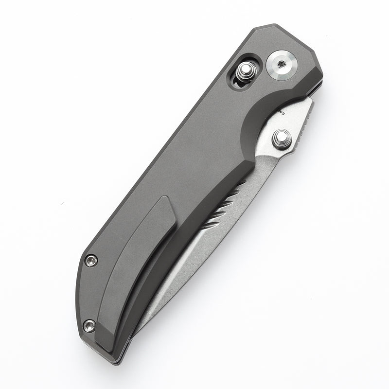 KANSEPT Eaglestrike Crossbar Lock Knife Bead Blasted Titanium Handle(3.73'' CPM S35VN Blade) James Lowe Design-K1095V3