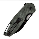 KANSEPT Model 6 Flipper/Thumb Hole Knife Green Micarta Handle (3.1'' 154CM Blade) -T1022A2