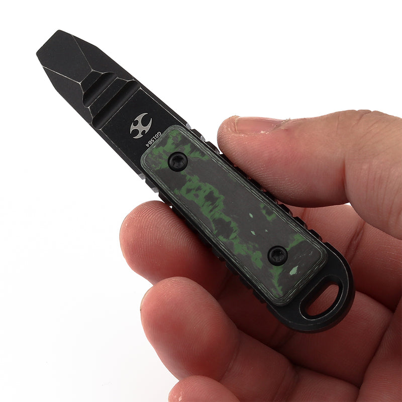 Kansept EDC Kursor Blackwash Titanium; Jungle Wear Fatcarbon Designed by Koch Tools-G015B4