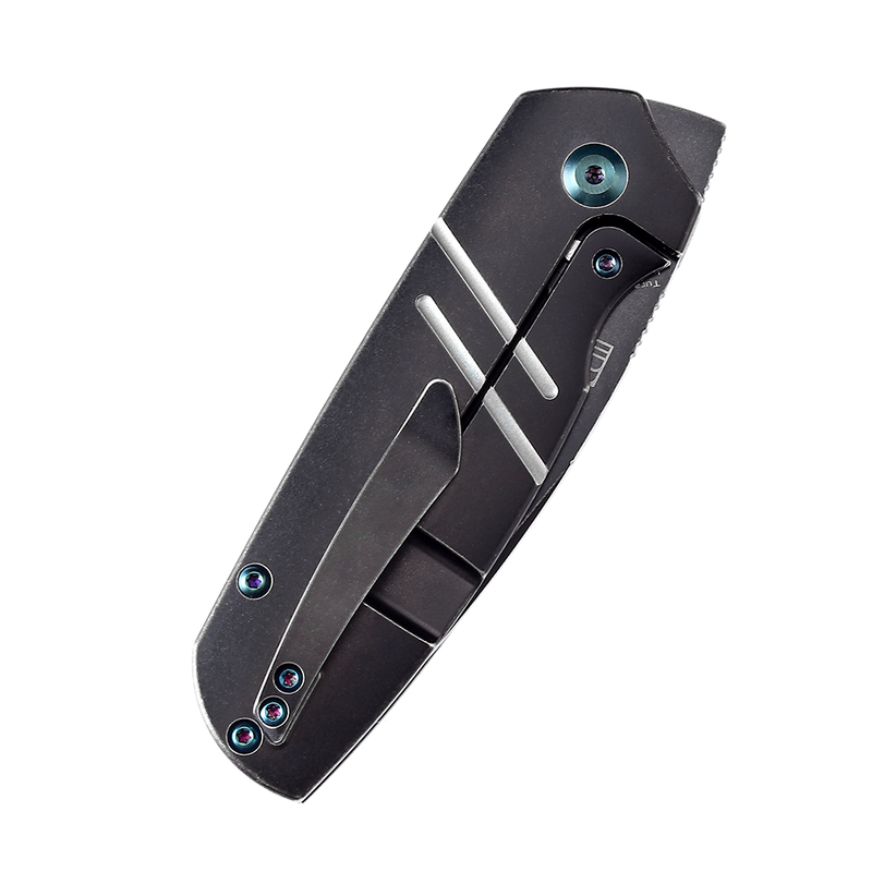 Turaco K2049A2 Black Stonewashed CPM-S5VN Blade Black Stonewashed Titanium Handle Jared Price Design