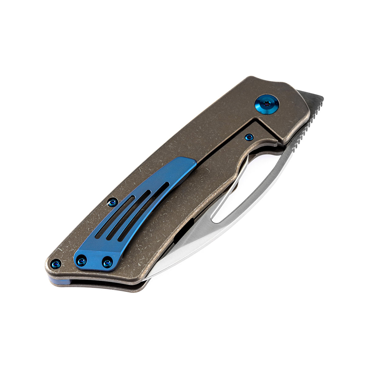 Kansept Goblin XL Thumb Hole Knife Bronzed Anodized Titanium