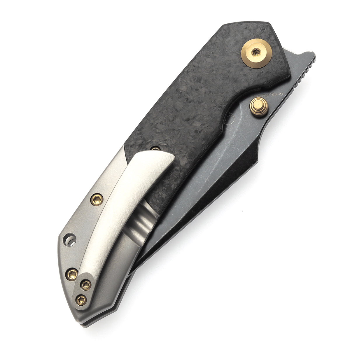 KANSEPT Fenrir Front Flipper/Thumb Stud Knife Shred Carbon Fiber +
