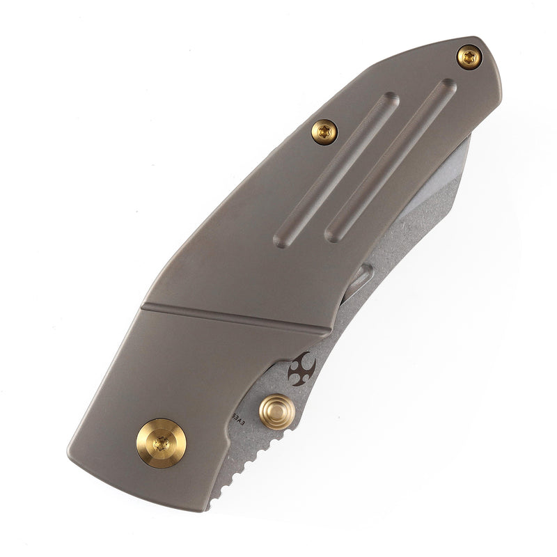 Estimated Released in October-Magnitar Thumb Studs Knife Bronze Anodized Titanium Handle (2.67''CPM S35VN Blade ) D.O.C.K. Design -K1063A3