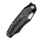 KANSEPT Tuckamore Thumb Hole Knife Stonewashed Titanium +Green Carbon Fiber Handle (3.54" CPM 20CV Blade) -K1052A3